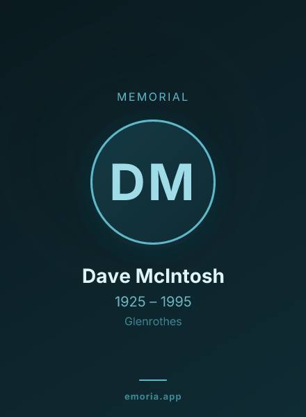 Memorial portrait of Dave McIntosh