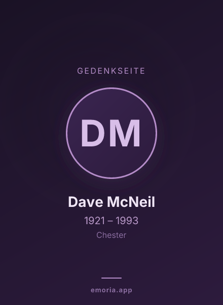 Gedenkportrait von Dave McNeil
