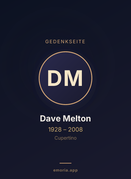 Gedenkportrait von Dave Melton