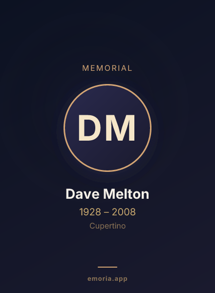 Memorial portrait of Dave Melton