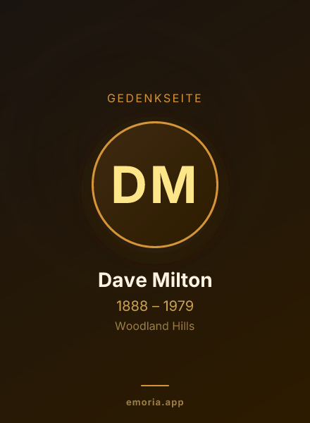 Gedenkportrait von Dave Milton