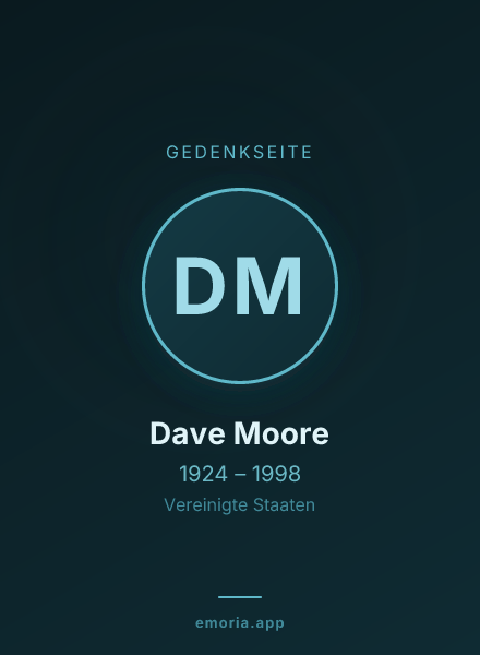 Gedenkportrait von Dave Moore