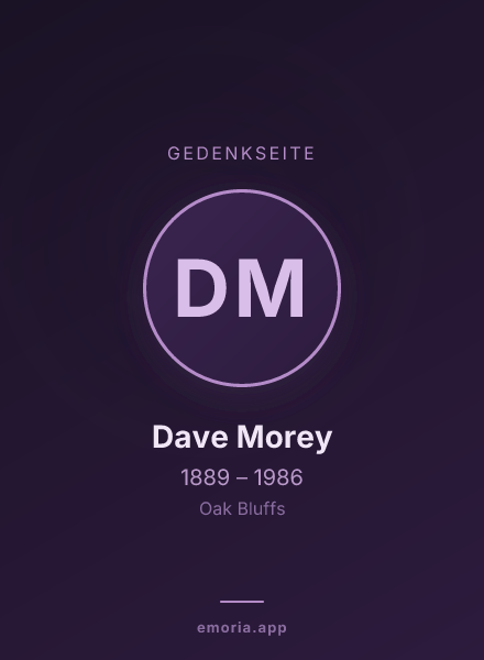 Gedenkportrait von Dave Morey