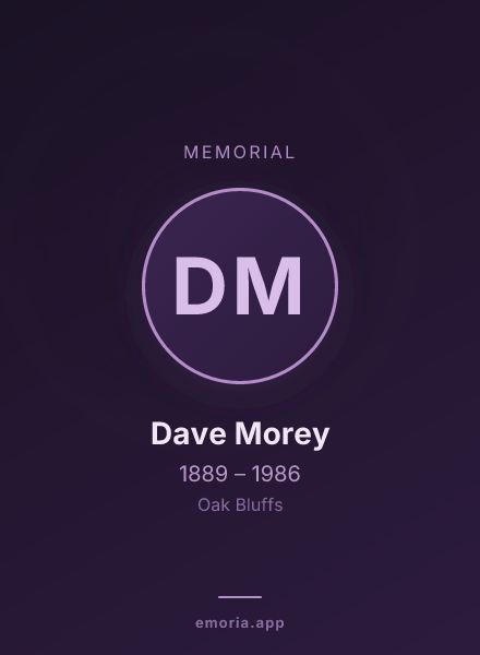 Memorial portrait of Dave Morey