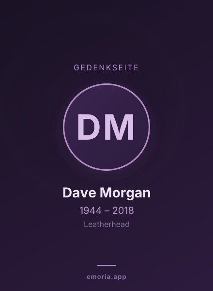 Gedenkportrait von Dave Morgan