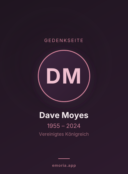 Gedenkportrait von Dave Moyes