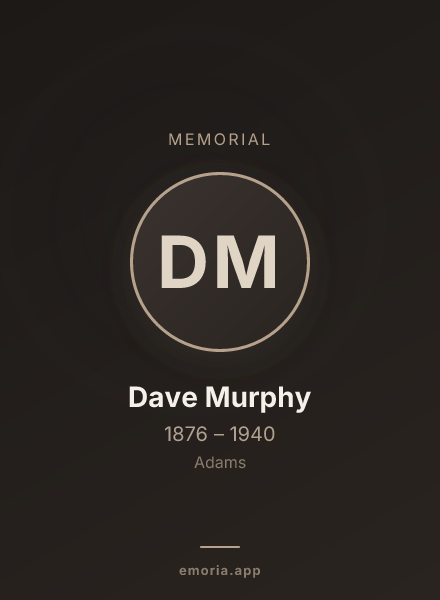 Memorial portrait of Dave Murphy