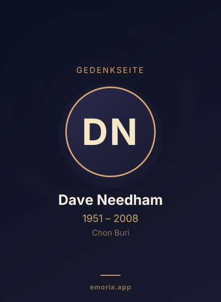 Gedenkportrait von Dave Needham