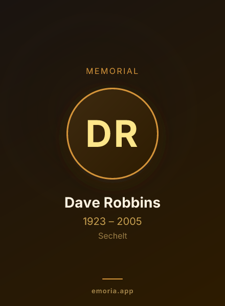 Memorial portrait of Dave Robbins