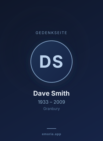 Gedenkportrait von Dave Smith
