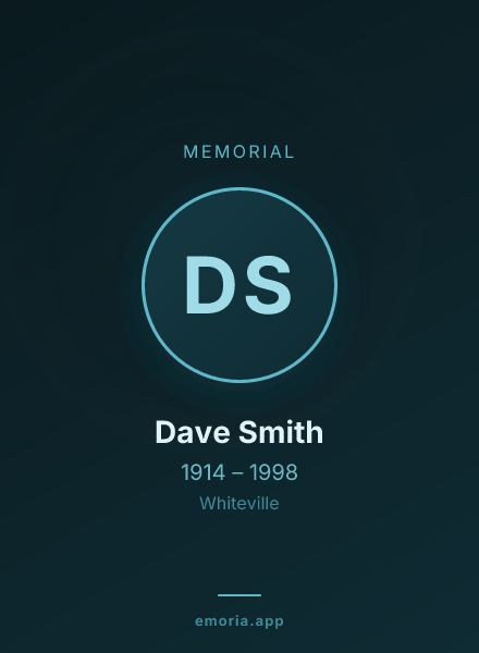 Memorial portrait of Dave Smith
