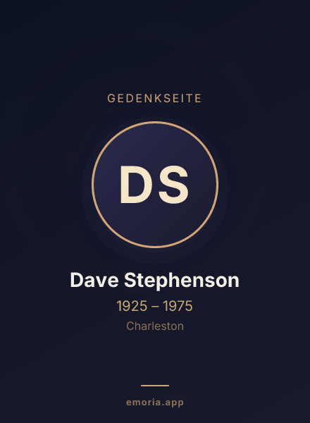 Gedenkportrait von Dave Stephenson