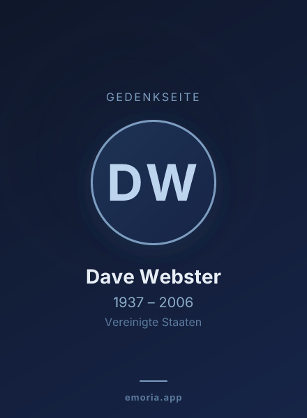 Gedenkportrait von Dave Webster