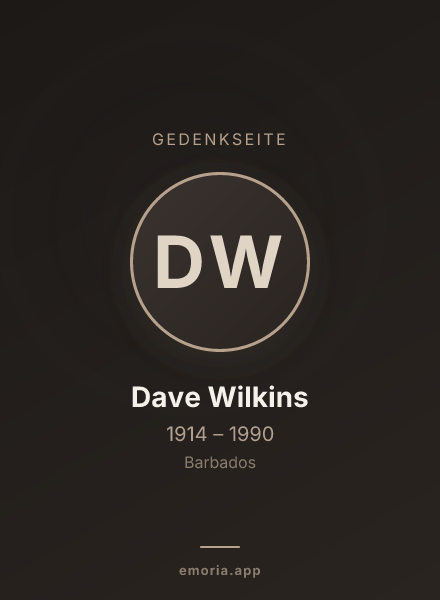 Gedenkportrait von Dave Wilkins