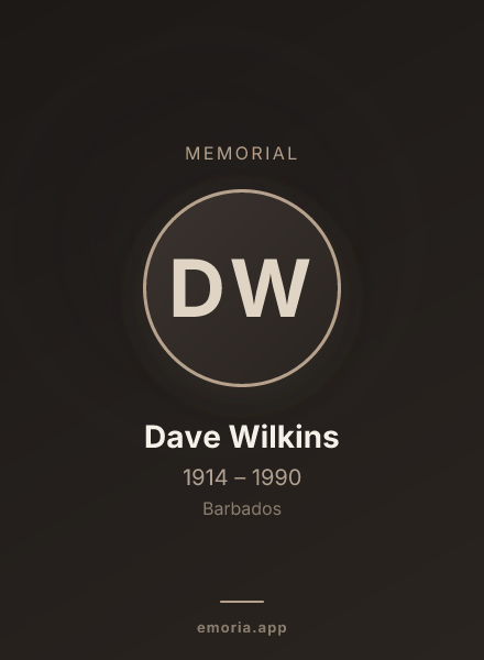 Memorial portrait of Dave Wilkins