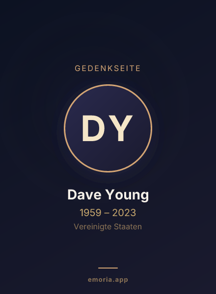 Gedenkportrait von Dave Young