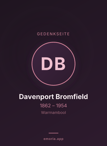 Gedenkportrait von Davenport Bromfield