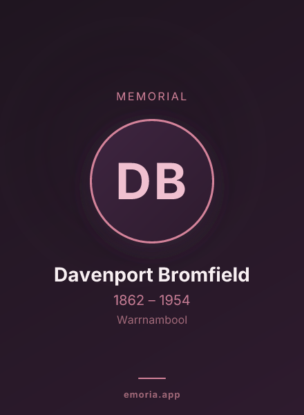Memorial portrait of Davenport Bromfield