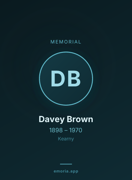 Memorial portrait of Davey Brown