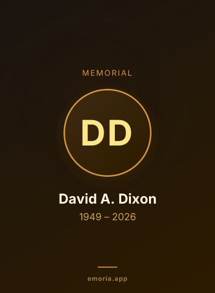Memorial portrait of David A. Dixon