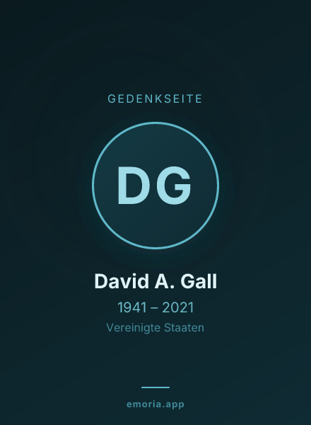 Gedenkportrait von David A. Gall