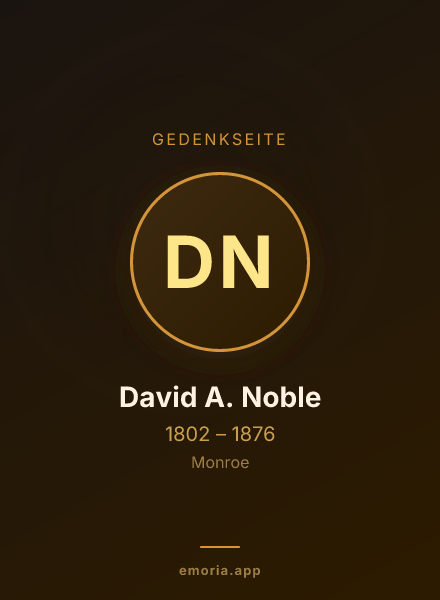 Gedenkportrait von David A. Noble