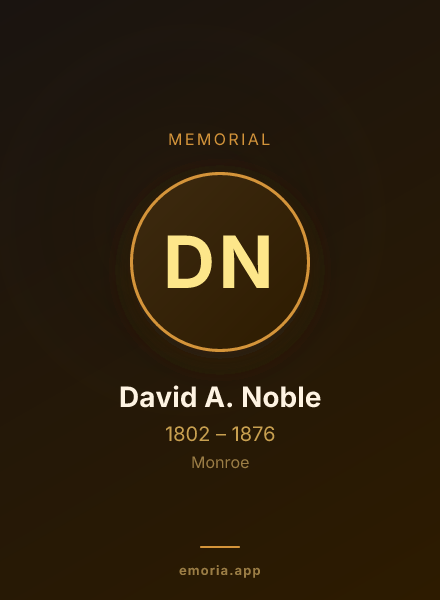 Memorial portrait of David A. Noble