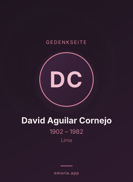 Gedenkportrait von David Aguilar Cornejo