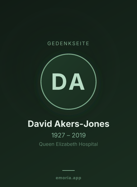 Gedenkportrait von David Akers-Jones
