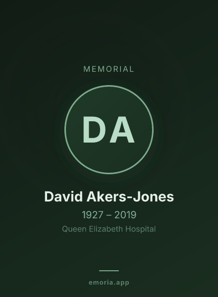 Memorial portrait of David Akers-Jones