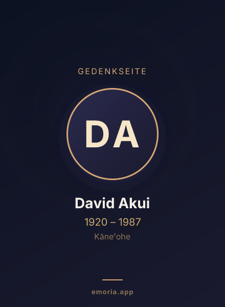 Gedenkportrait von David Akui