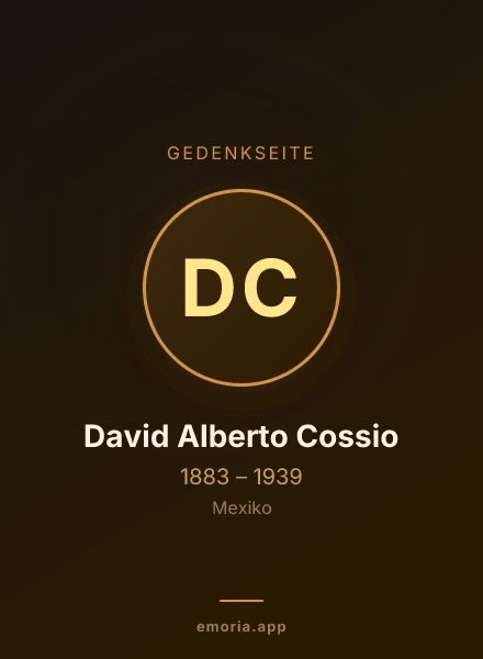 Gedenkportrait von David Alberto Cossio