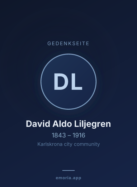 Gedenkportrait von David Aldo Liljegren