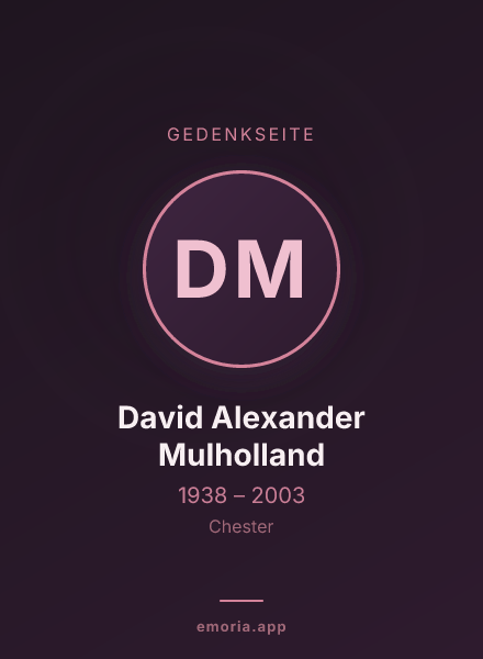 Gedenkportrait von David Alexander Mulholland