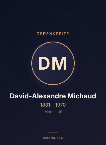 Gedenkportrait von David-Alexandre Michaud