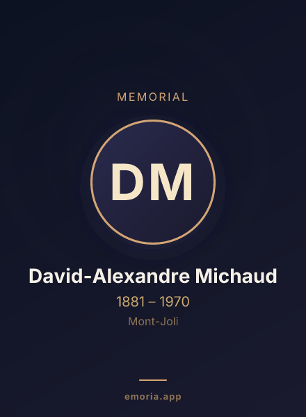 Memorial portrait of David-Alexandre Michaud