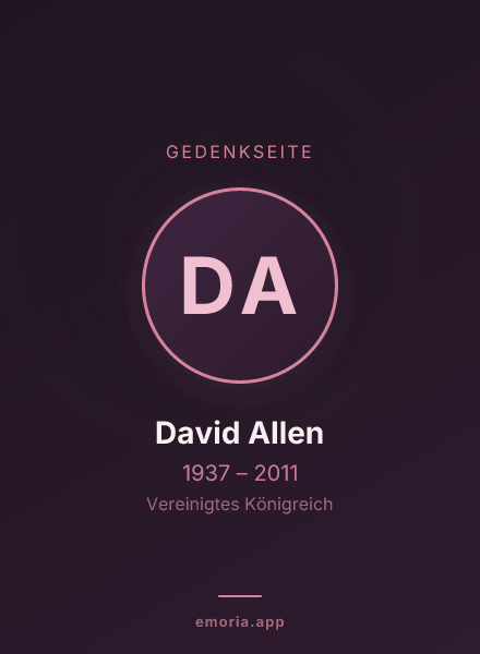 Gedenkportrait von David Allen