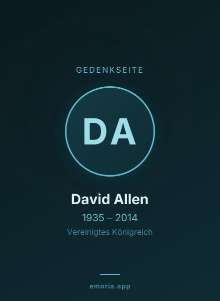 Gedenkportrait von David Allen