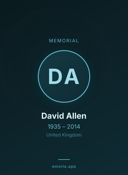 Memorial portrait of David Allen