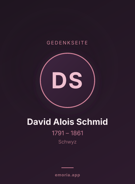 Gedenkportrait von David Alois Schmid