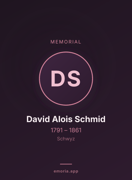 Memorial portrait of David Alois Schmid