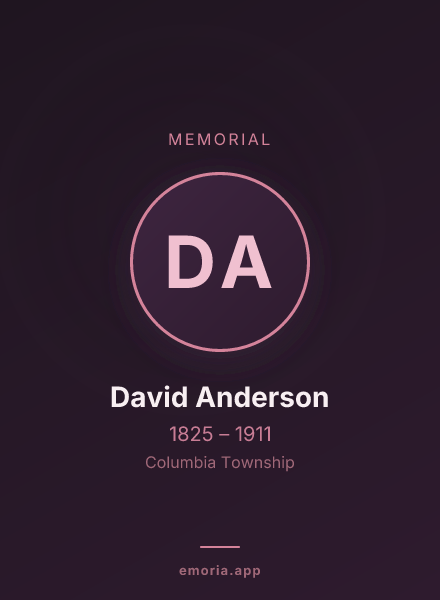 Memorial portrait of David Anderson