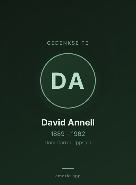 Gedenkportrait von David Annell
