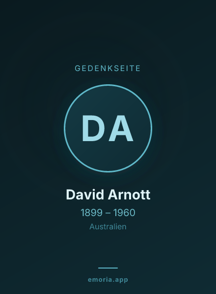 Gedenkportrait von David Arnott