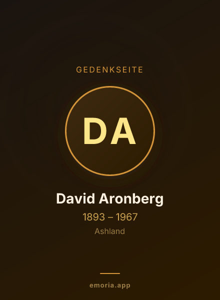 Gedenkportrait von David Aronberg