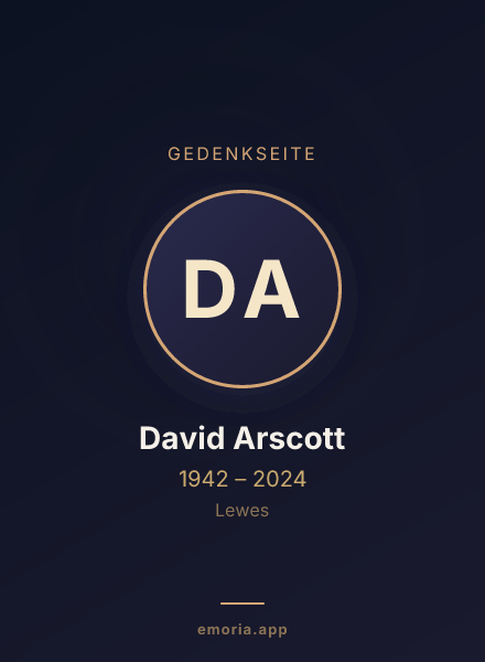Gedenkportrait von David Arscott
