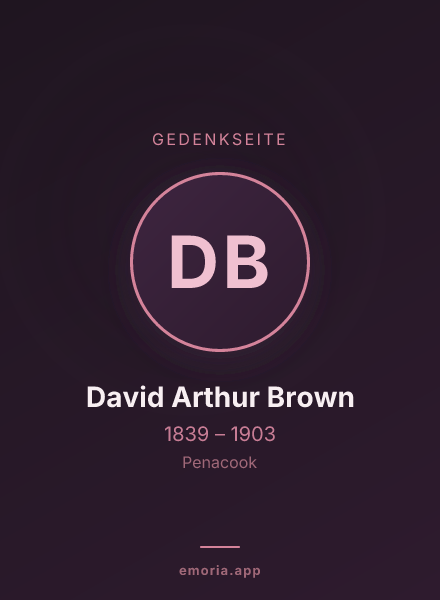 Gedenkportrait von David Arthur Brown