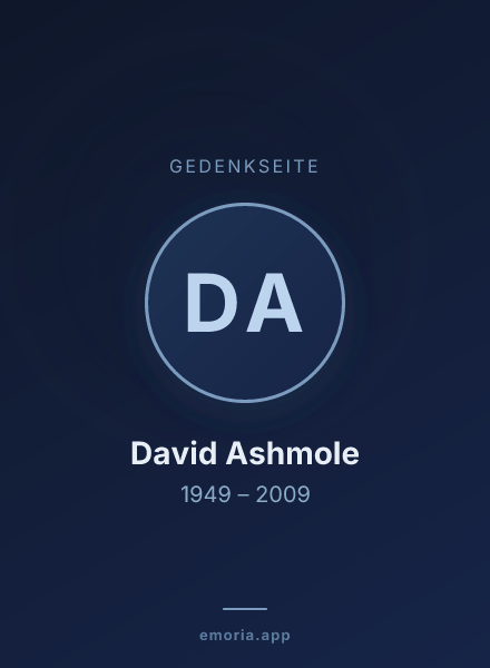 Gedenkportrait von David Ashmole