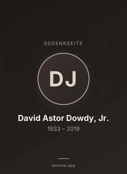 Gedenkportrait von David Astor Dowdy, Jr.