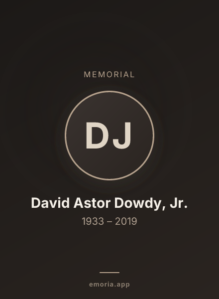 Memorial portrait of David Astor Dowdy, Jr.
